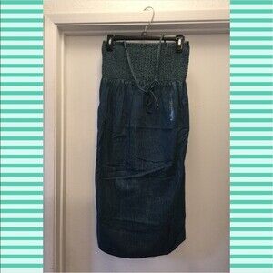 NWT Old Navy Maternity Denim Smock Dress M